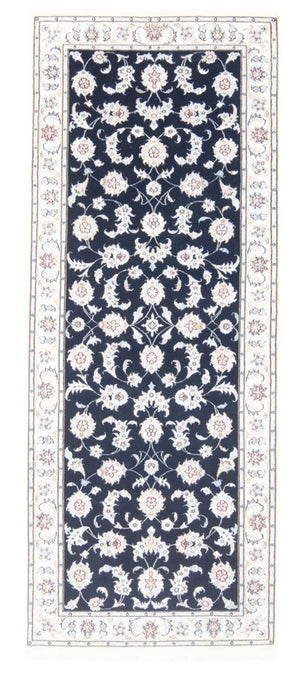 Tappeto corsia Tappeto Persero - Nain - Reale - 202 x 78 cm - blu scuro