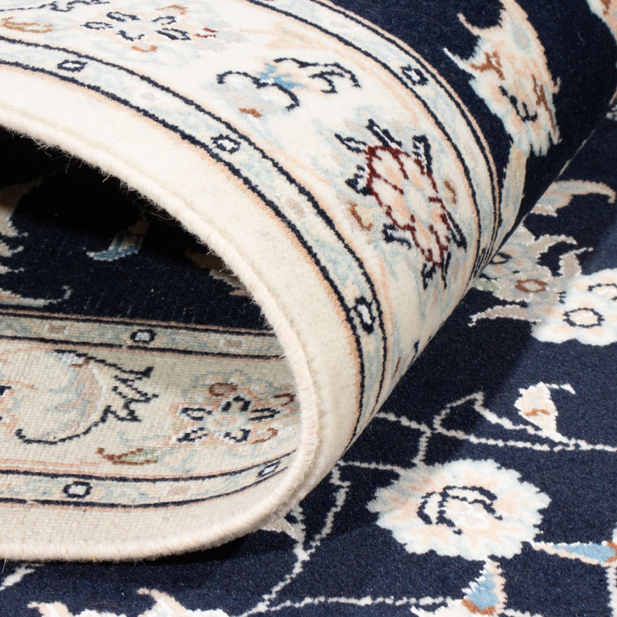 Tappeto corsia Tappeto Persero - Nain - Reale - 194 x 80 cm - blu scuro