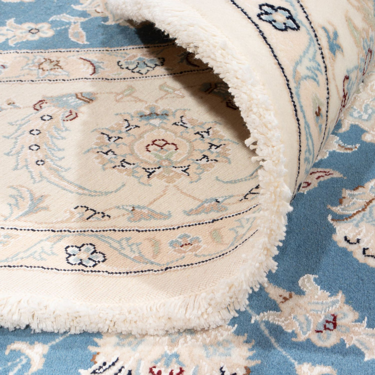 Tappeto Persero - Nain rotondo  - 202 x 197 cm - blu chiaro