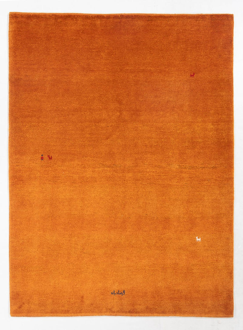 Tappeto Gabbeh - Persero - 193 x 153 cm - arancione