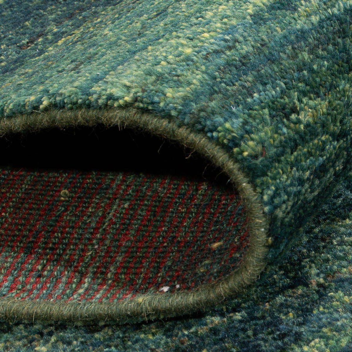 Tappeto Gabbeh - Persero - 152 x 100 cm - verde scuro