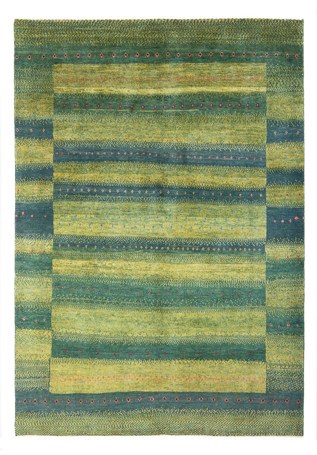 Tappeto Gabbeh - Persero - 204 x 148 cm - verde scuro