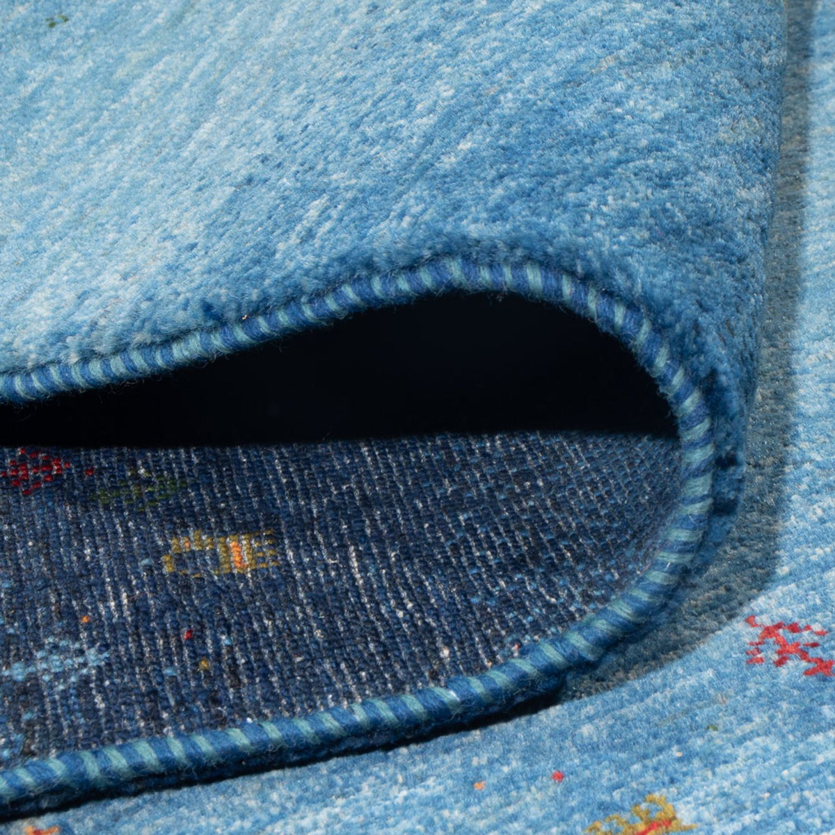 Tappeto Gabbeh - Loribaft Persero - 300 x 214 cm - blu mare