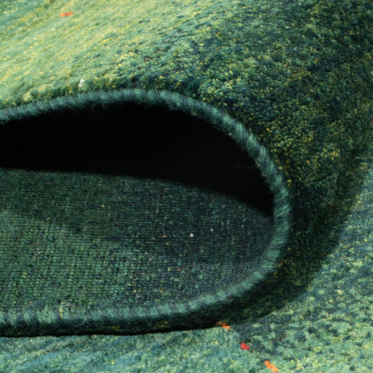 Tappeto Gabbeh - Loribaft Persero - 322 x 213 cm - verde scuro