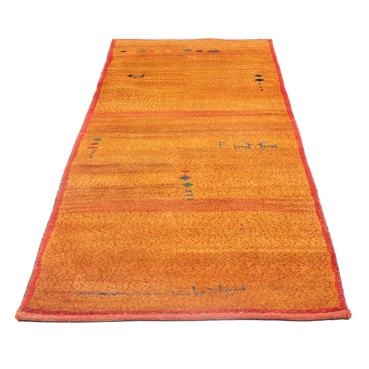 Tappeto corsia Tappeto Gabbeh - Persero - 258 x 85 cm - arancione