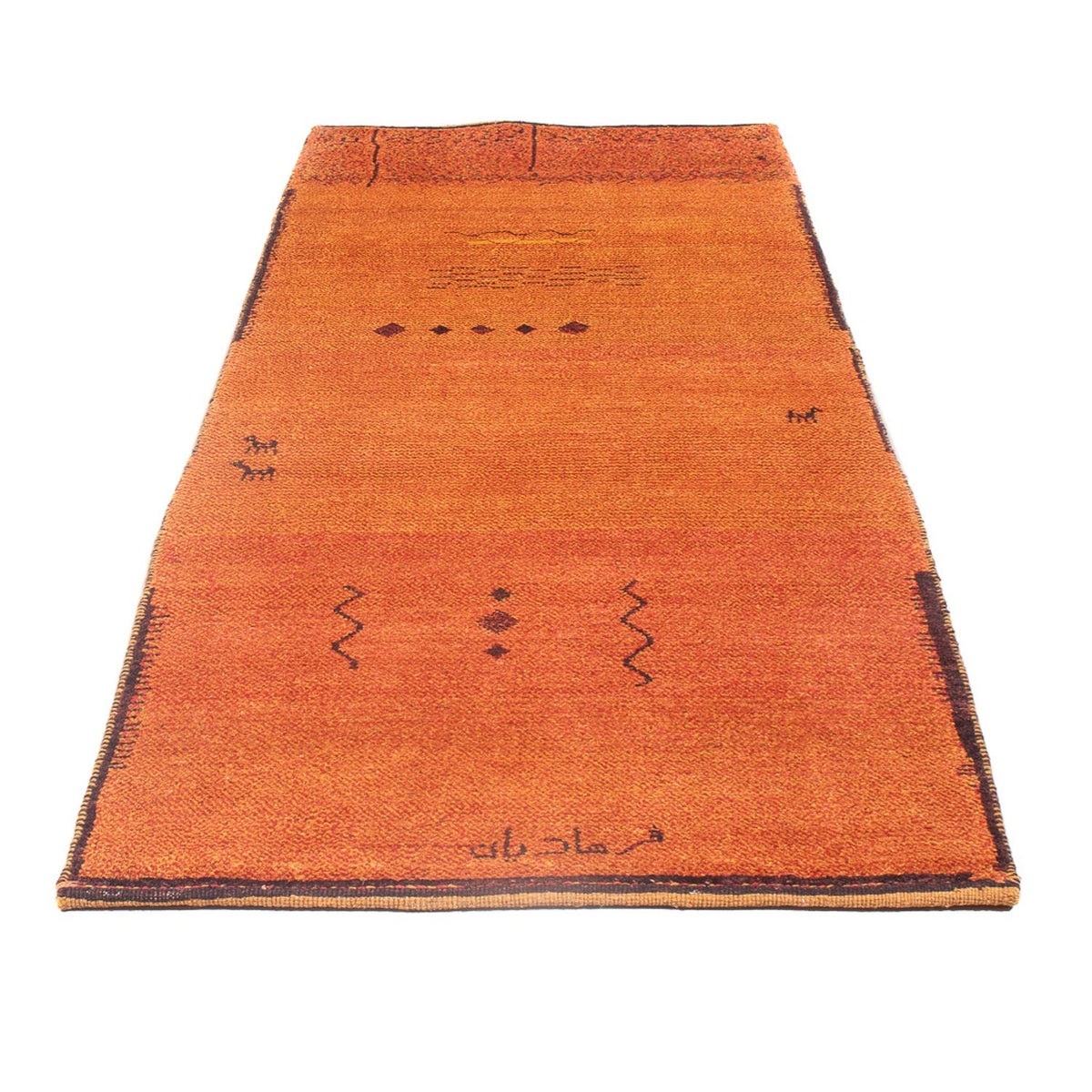 Tappeto corsia Tappeto Gabbeh - Persero - 247 x 87 cm - terracotta