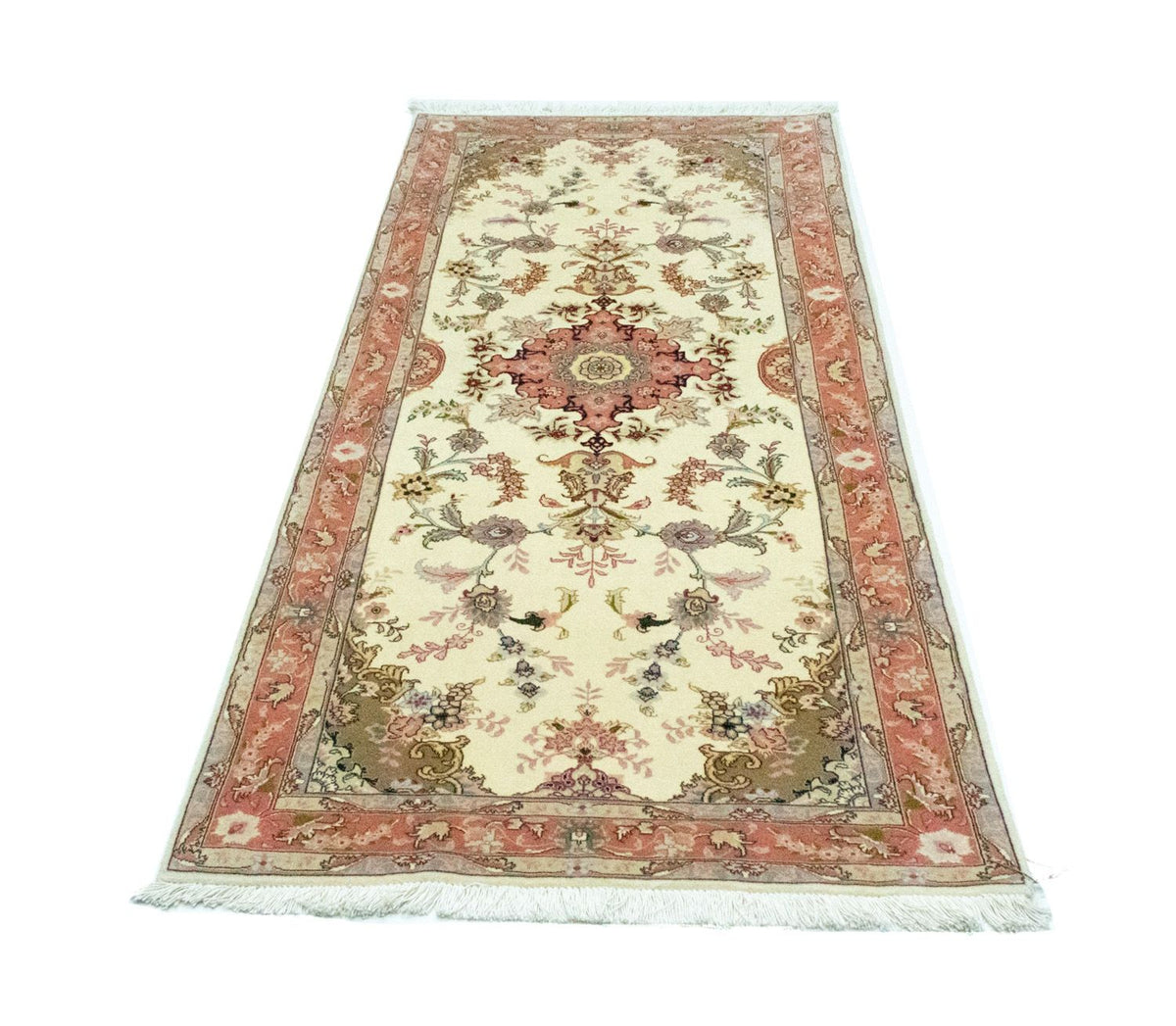 Tappeto corsia Tappeto Persero - Tabriz - Reale - 199 x 85 cm - beige