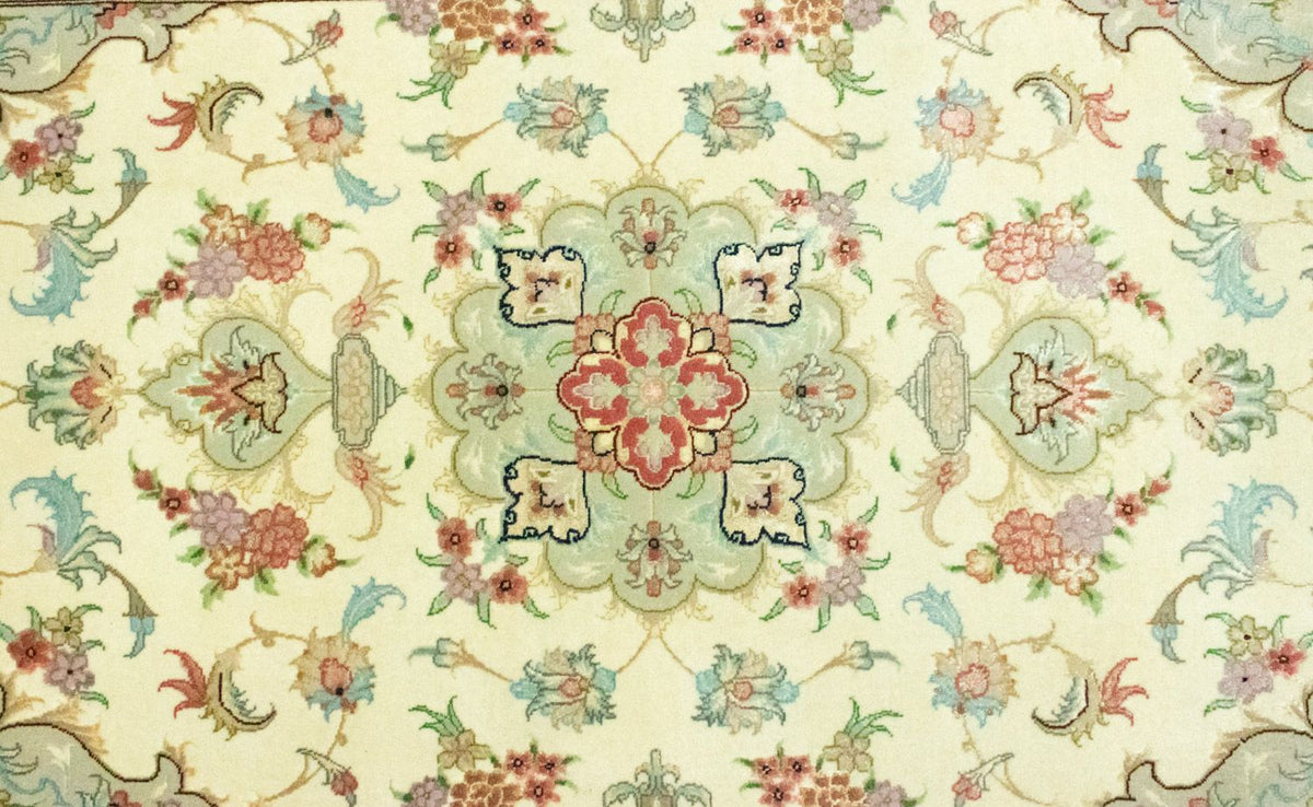 Tappeto corsia Tappeto Persero - Tabriz - Reale - 338 x 89 cm - beige