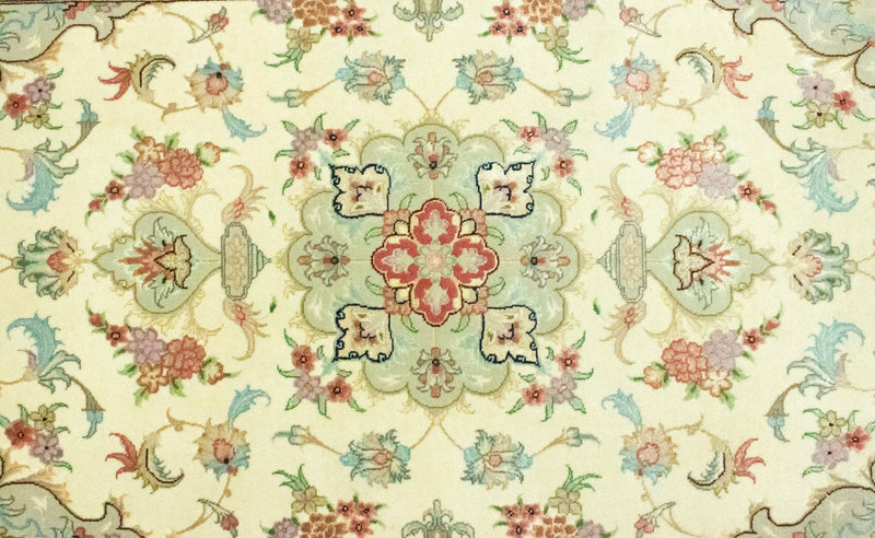 Tappeto corsia Tappeto Persero - Tabriz - Reale - 338 x 89 cm - beige