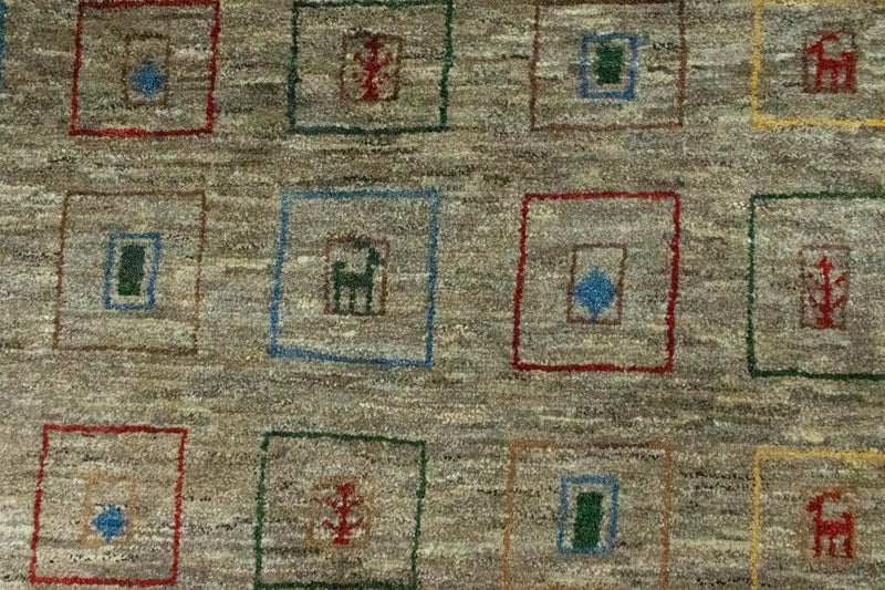Tappeto Gabbeh - Persero - 206 x 154 cm - multicolore