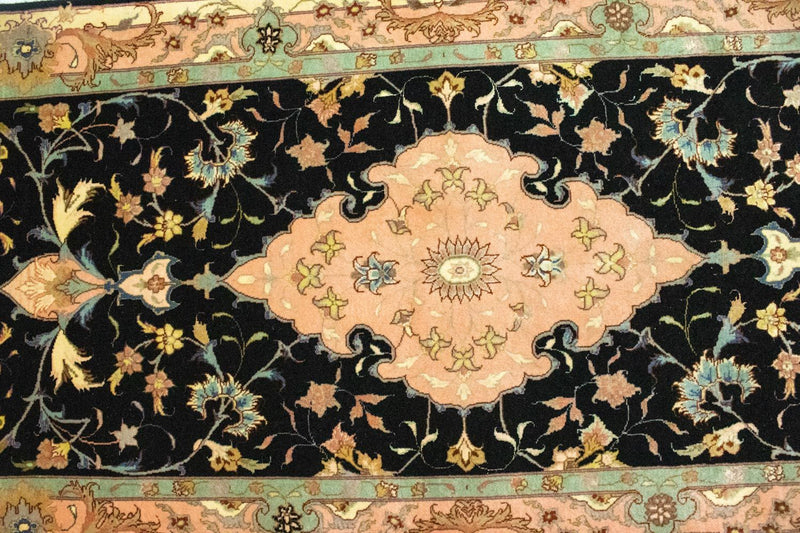 Tappeto corsia Tappeto Persero - Tabriz - Reale - 294 x 85 cm - nero