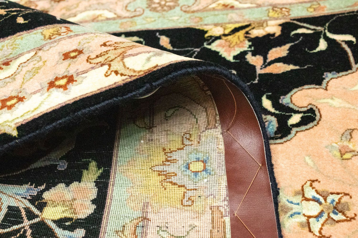 Tappeto corsia Tappeto Persero - Tabriz - Reale - 294 x 85 cm - nero