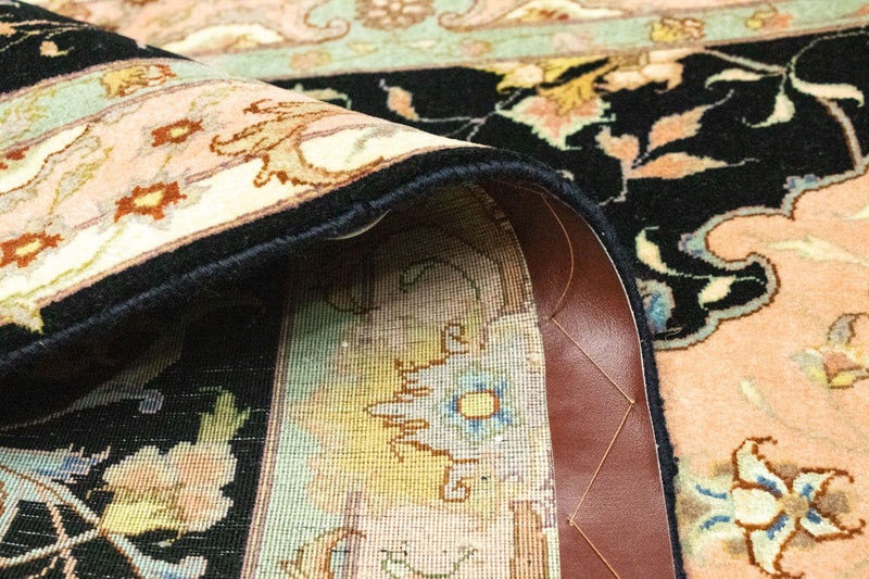 Tappeto corsia Tappeto Persero - Tabriz - Reale - 294 x 85 cm - nero