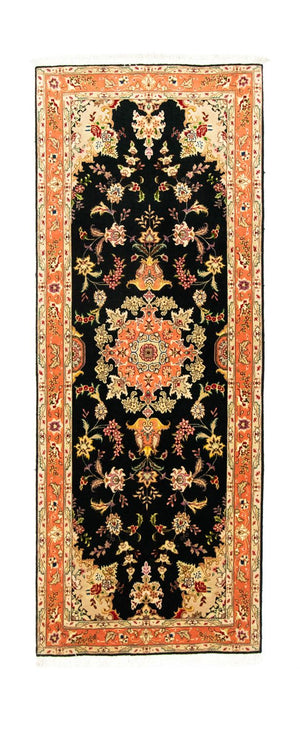 Tappeto corsia Tappeto Persero - Tabriz - Reale - 215 x 83 cm - nero