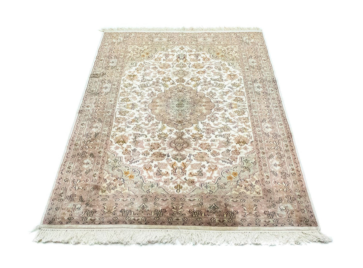 Tappeto di seta - Seta del Kashmir - 159 x 94 cm - beige