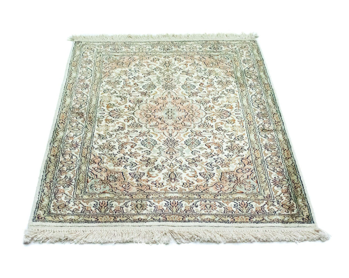 Tappeto di seta - Seta del Kashmir - 90 x 66 cm - beige