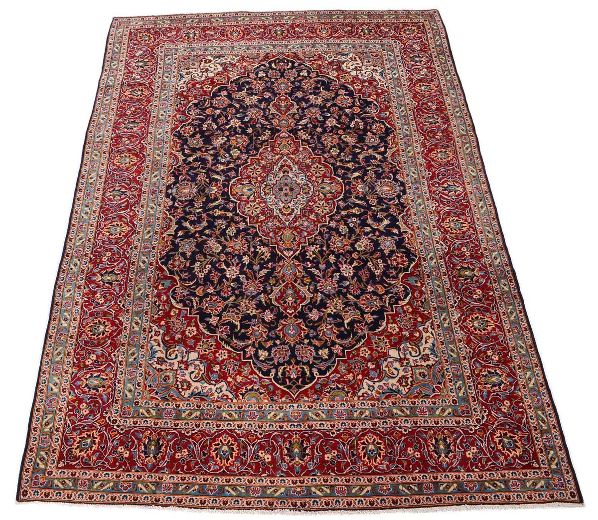 Tappeto Persero - Keshan - 368 x 246 cm - blu