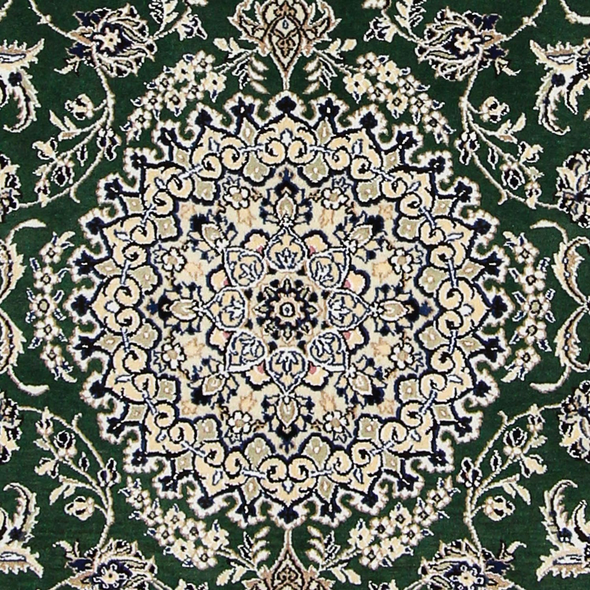 Tappeto Persero - Nain - Reale - 202 x 133 cm - verde scuro