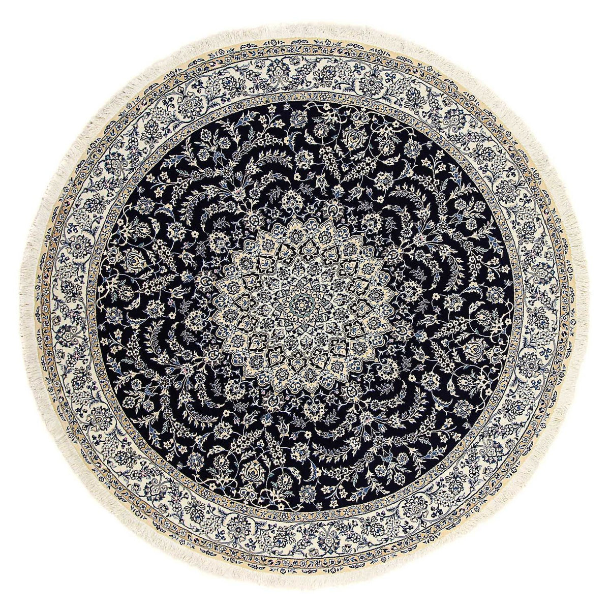 Tappeto Persero - Nain - Reale rotondo - 260 x 260 cm - blu scuro