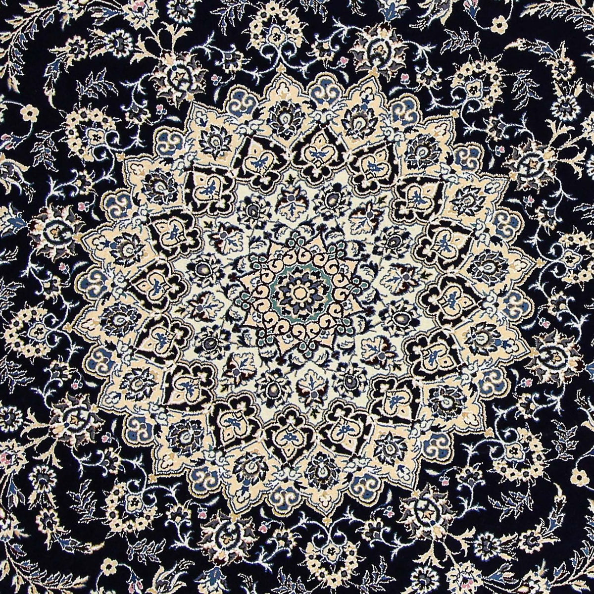 Tappeto Persero - Nain - Reale rotondo - 260 x 260 cm - blu scuro