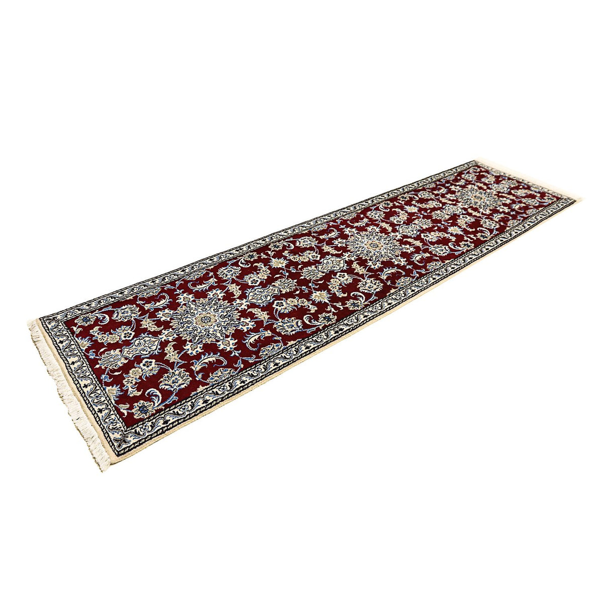 Tappeto corsia Tappeto Persero - Nain - 286 x 78 cm - rosso scuro