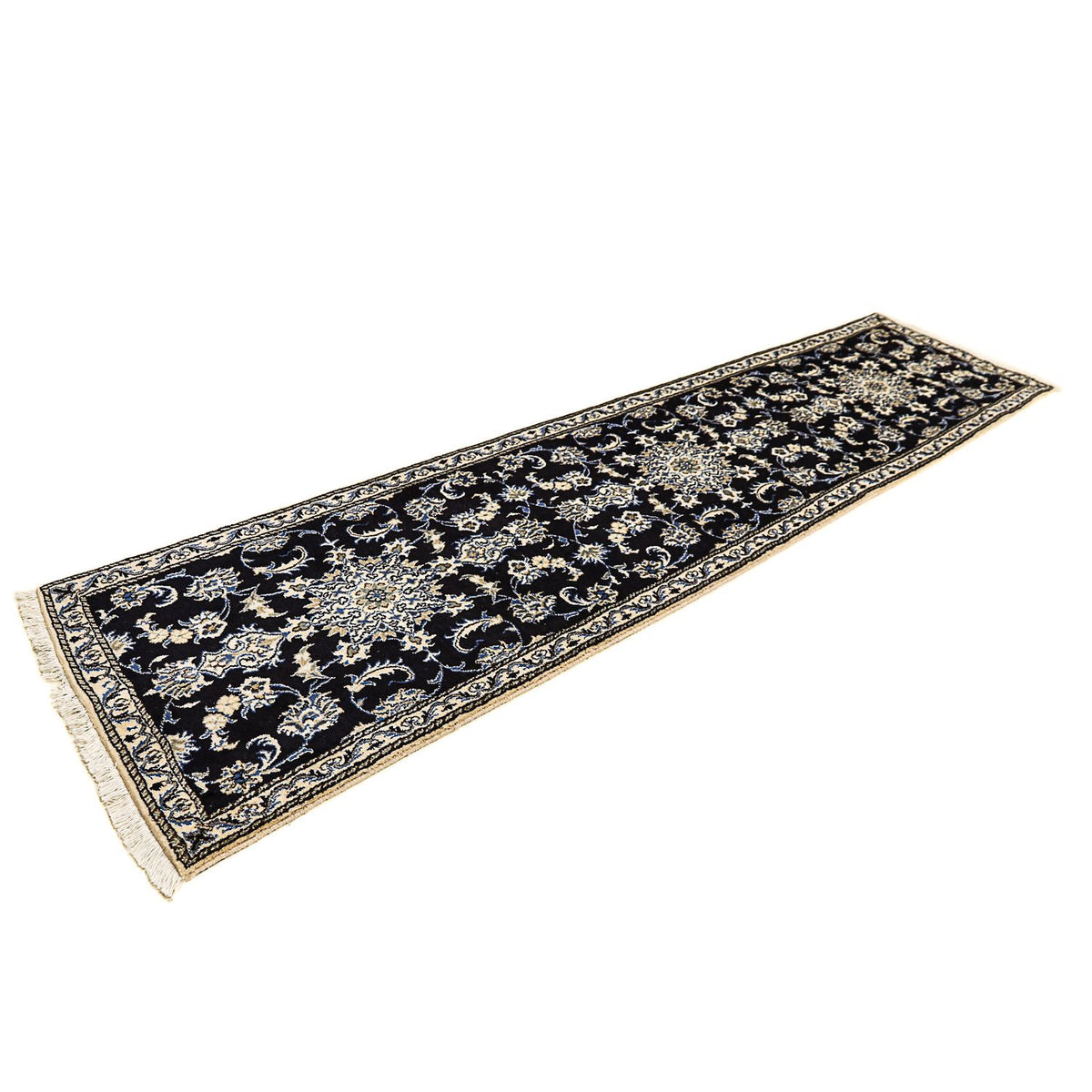 Tappeto corsia Tappeto Persero - Nain - 310 x 78 cm - blu scuro