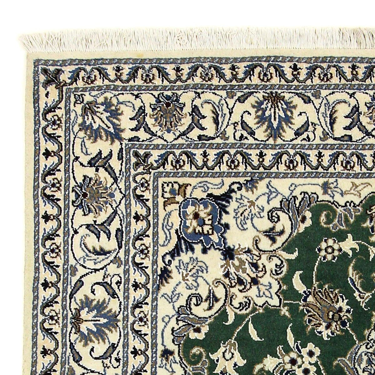 Tappeto Persero - Nain - 193 x 153 cm - verde scuro