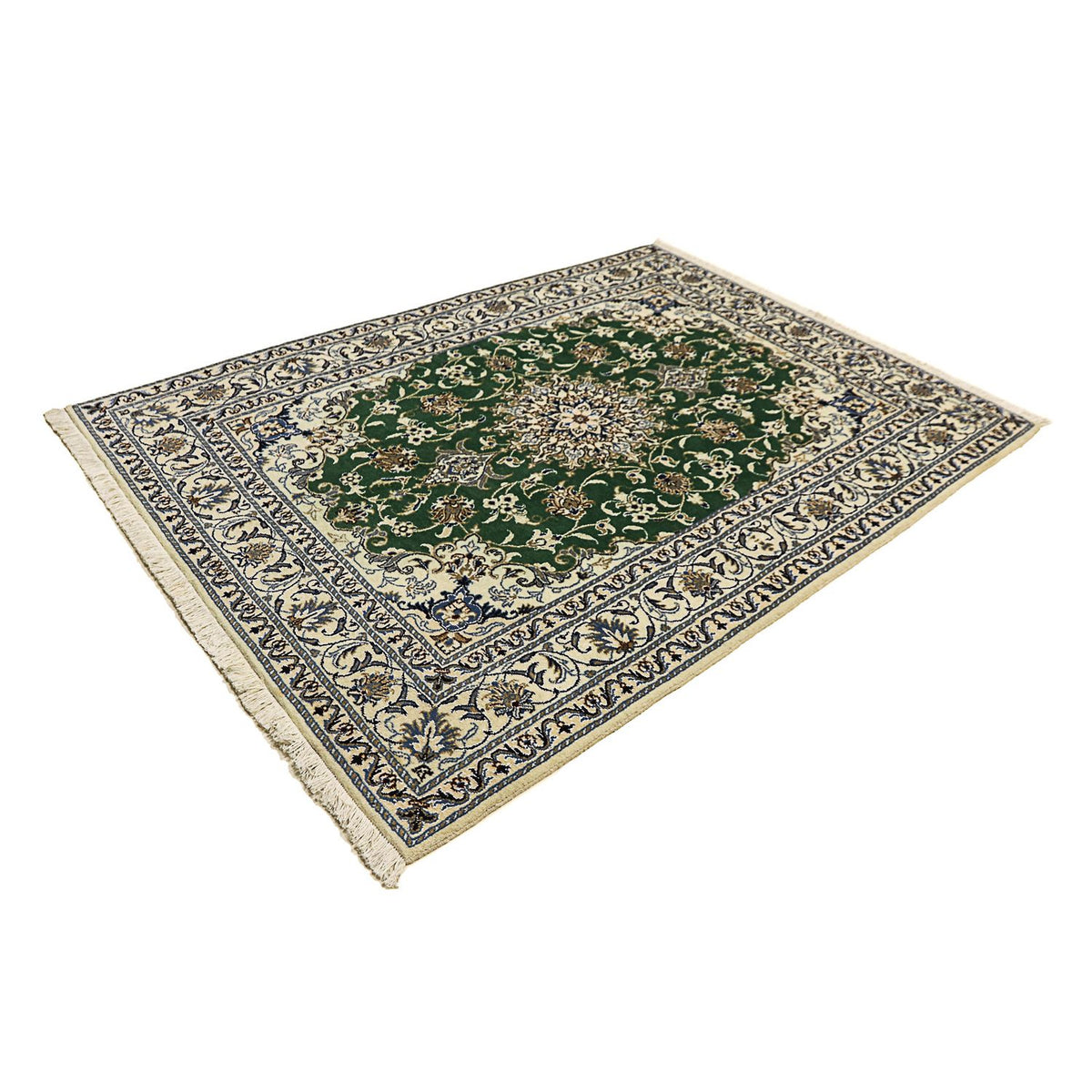 Tappeto Persero - Nain - 193 x 153 cm - verde scuro