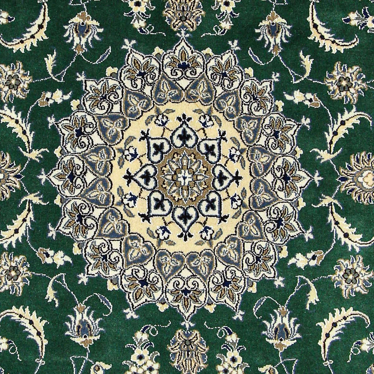 Tappeto Persero - Nain - 286 x 200 cm - verde scuro