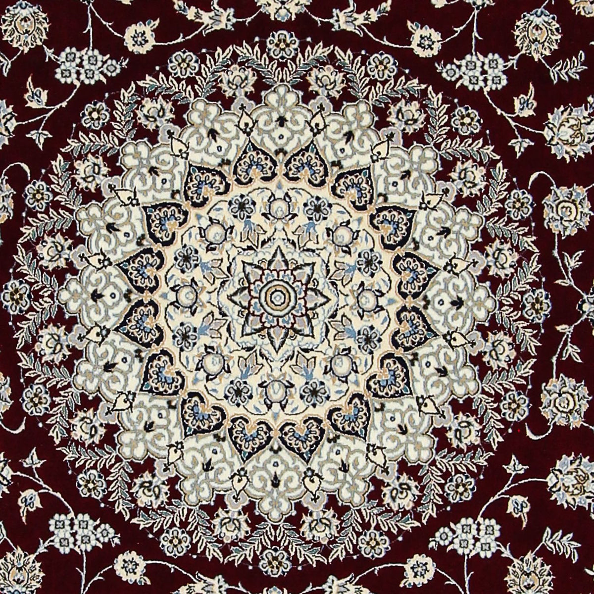 Tappeto Persero - Nain - Premio quadrato - 207 x 206 cm - rosso scuro