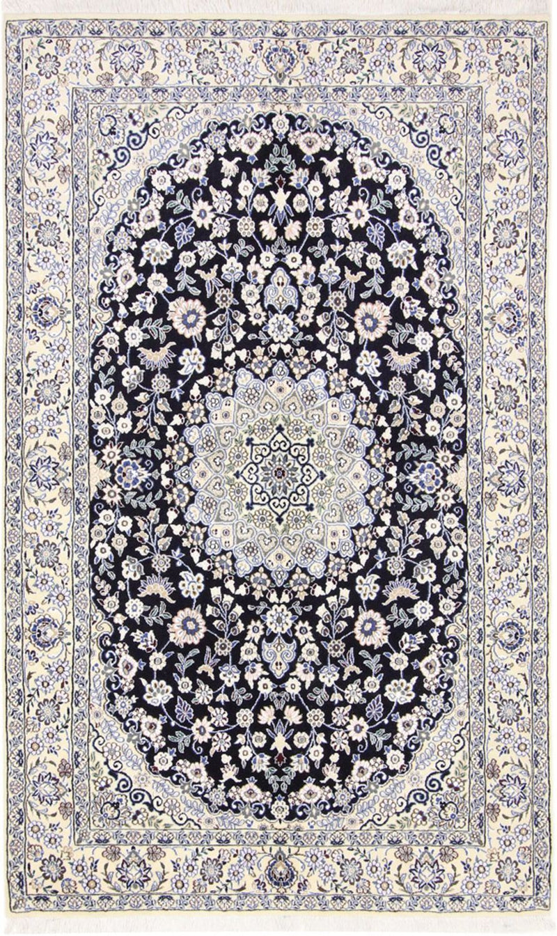 Tappeto Persero - Nain - Reale - 202 x 130 cm - blu scuro