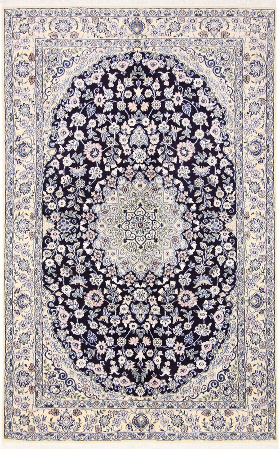 Tappeto Persero - Nain - Reale - 204 x 128 cm - blu scuro