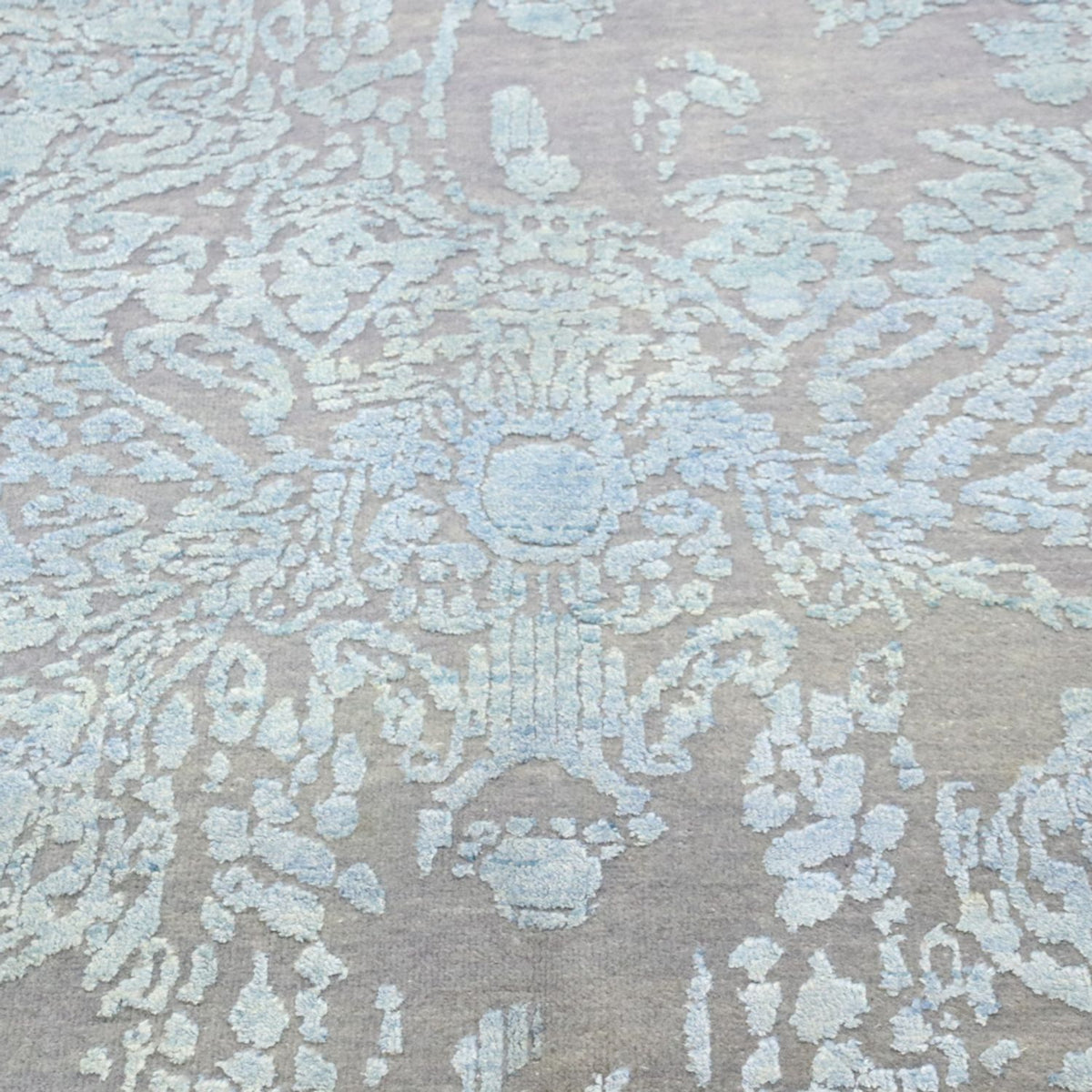 Tappeto di design rotondo  - 243 x 243 cm - blu chiaro