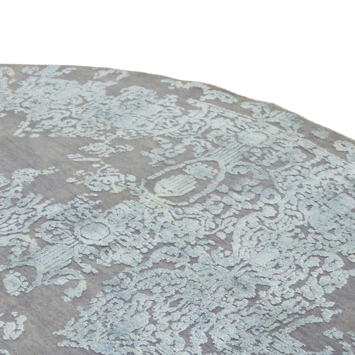 Tappeto di design rotondo  - 243 x 243 cm - blu chiaro