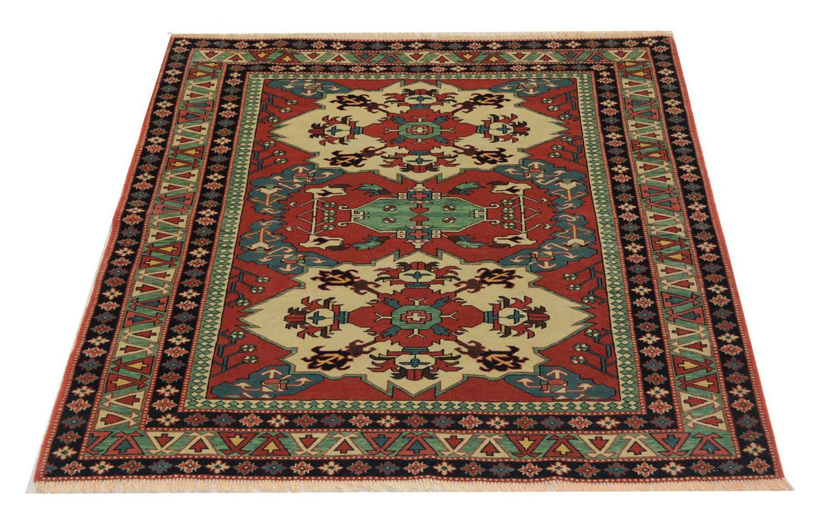 Tappeto afgano quadrato  - 145 x 135 cm - rosso