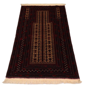 Tappeto afgano - 120 x 80 cm - rosso scuro