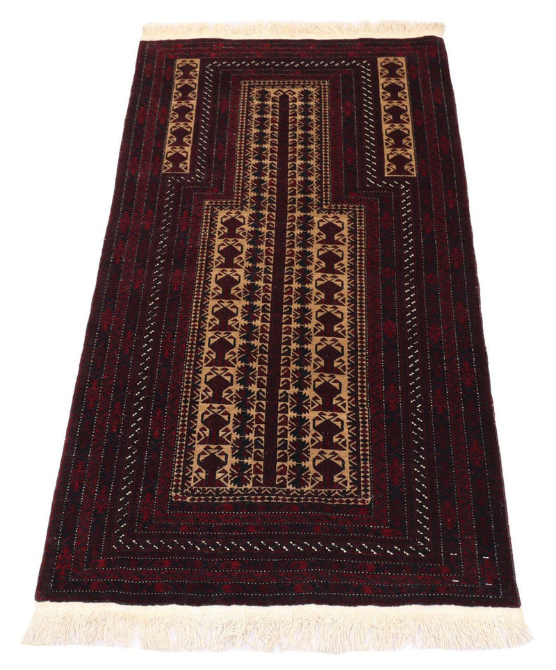 Tappeto afgano - 150 x 95 cm - rosso scuro
