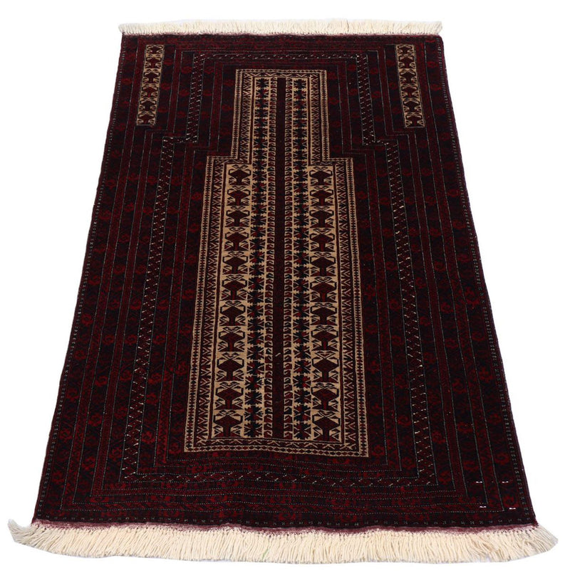 Tappeto afgano - 150 x 95 cm - rosso scuro