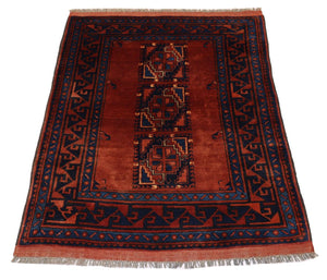 Tappeto afgano - 115 x 94 cm - ruggine