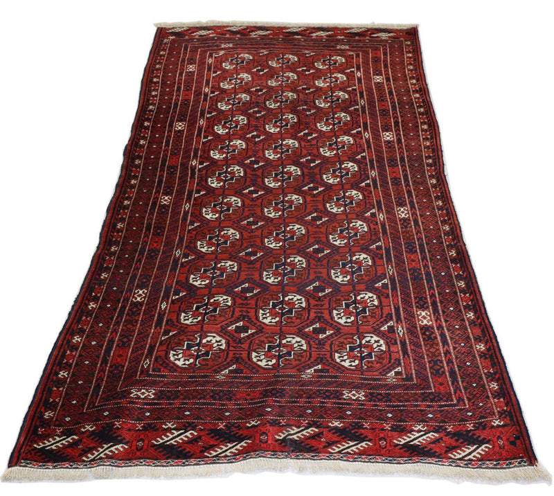 Tappeto corsia Tappeto afgano - 229 x 123 cm - rosso scuro