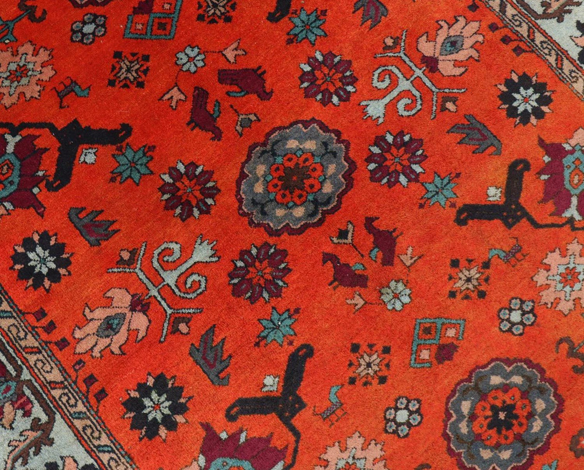Tappeto orientale - 210 x 133 cm - rosso scuro