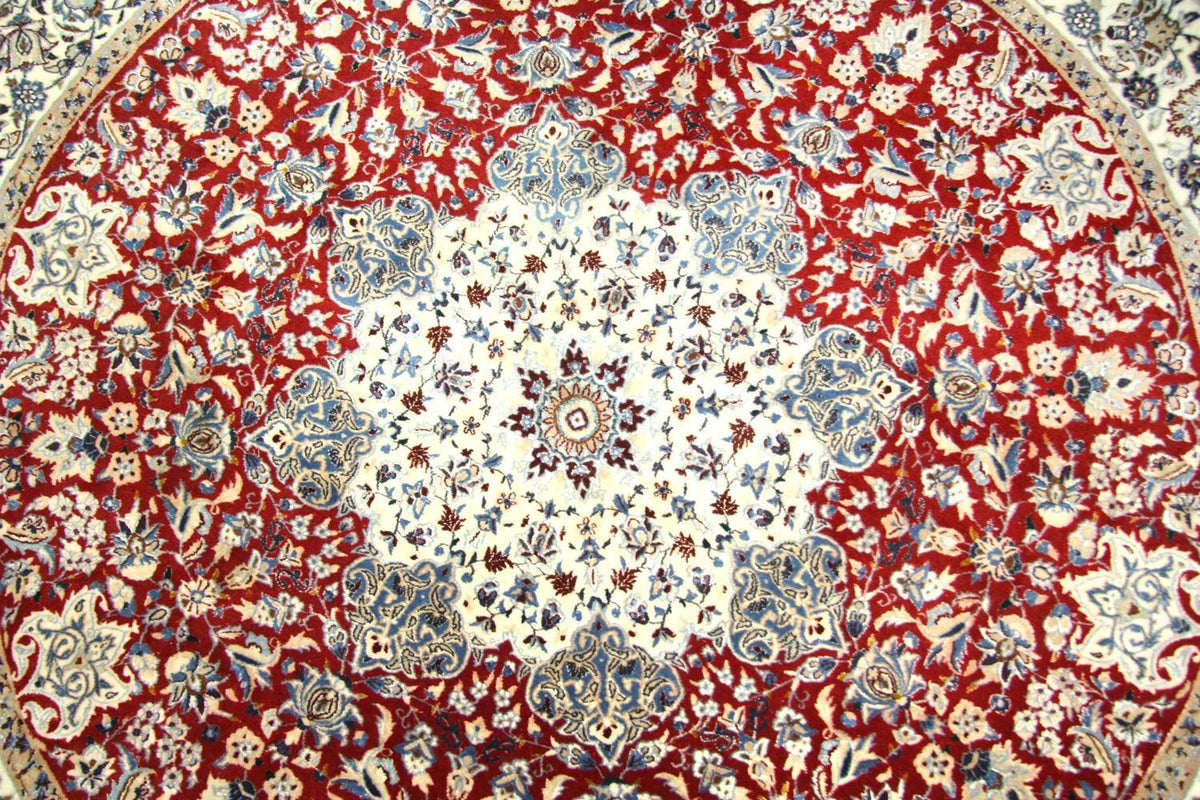 Tappeto Persero - Nain - Reale rotondo  - 191 x 191 cm - rosso