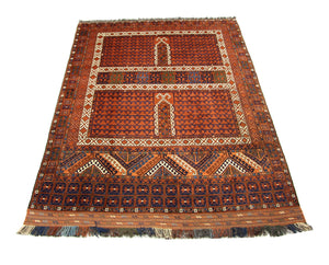 Tappeto afgano - 252 x 198 cm - marrone