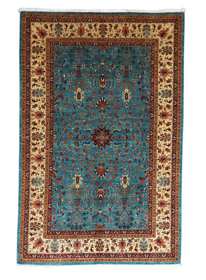 Tappeto Ziegler - 299 x 206 cm - blu mare