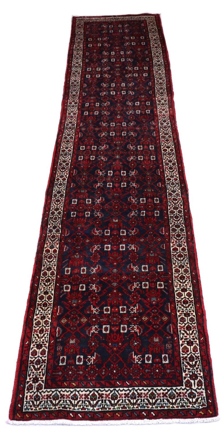 Tappeto corsia Tappeto orientale - 403 x 87 cm - blu scuro