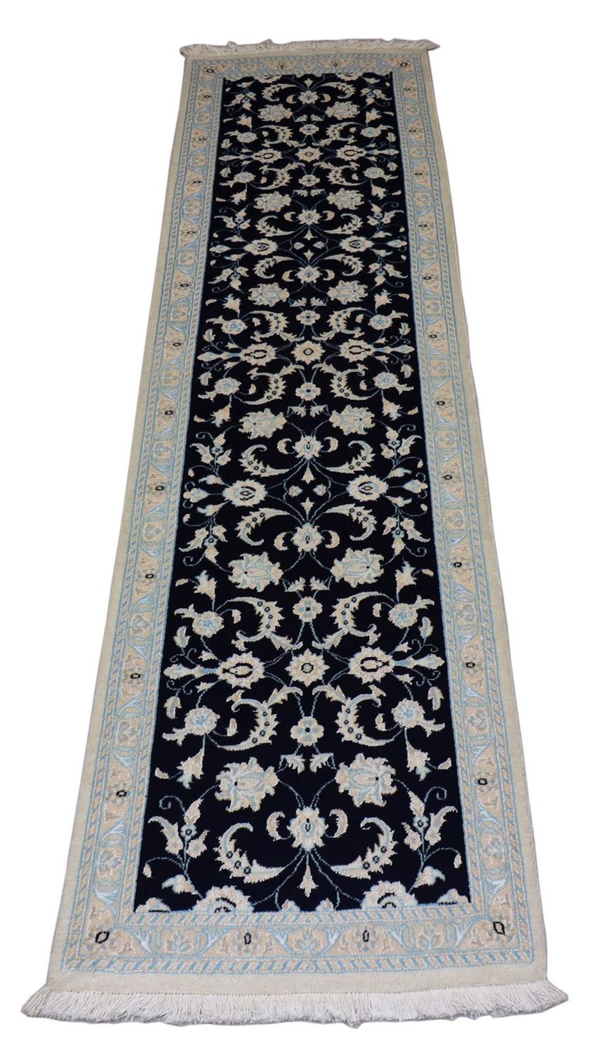 Tappeto corsia Tappeto Persero - Nain - 300 x 84 cm - blu scuro