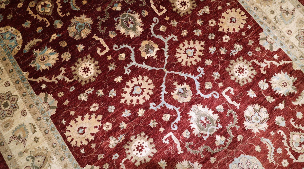 Tappeto Ziegler - 357 x 276 cm - rosso scuro