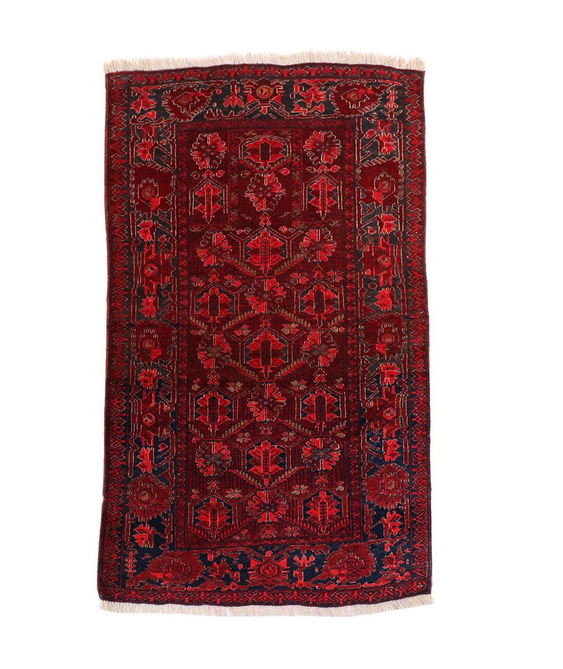 Tappeto afgano - 119 x 76 cm - rosso scuro