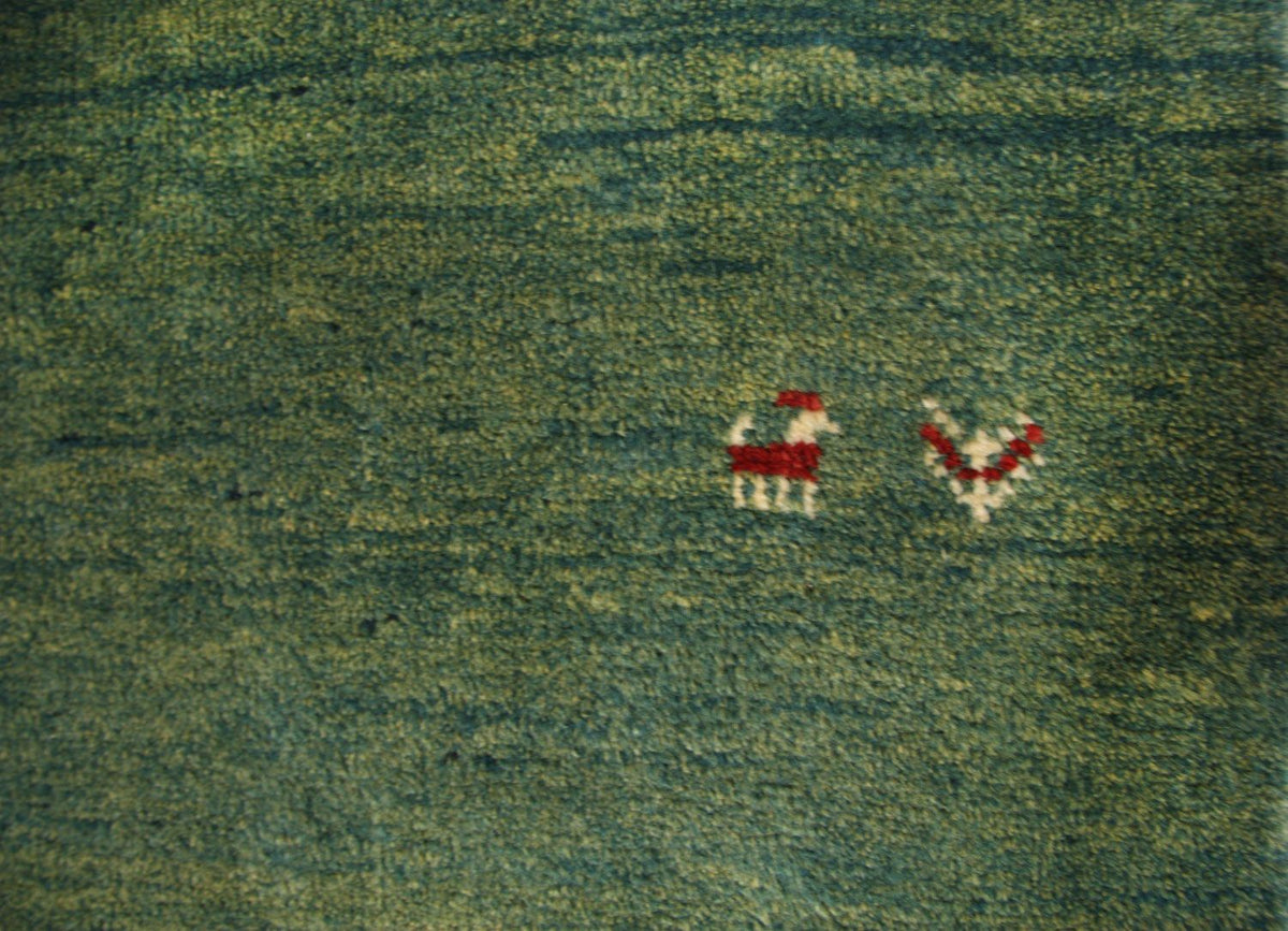 Tappeto corsia Tappeto Gabbeh - Persero - 247 x 90 cm - verde