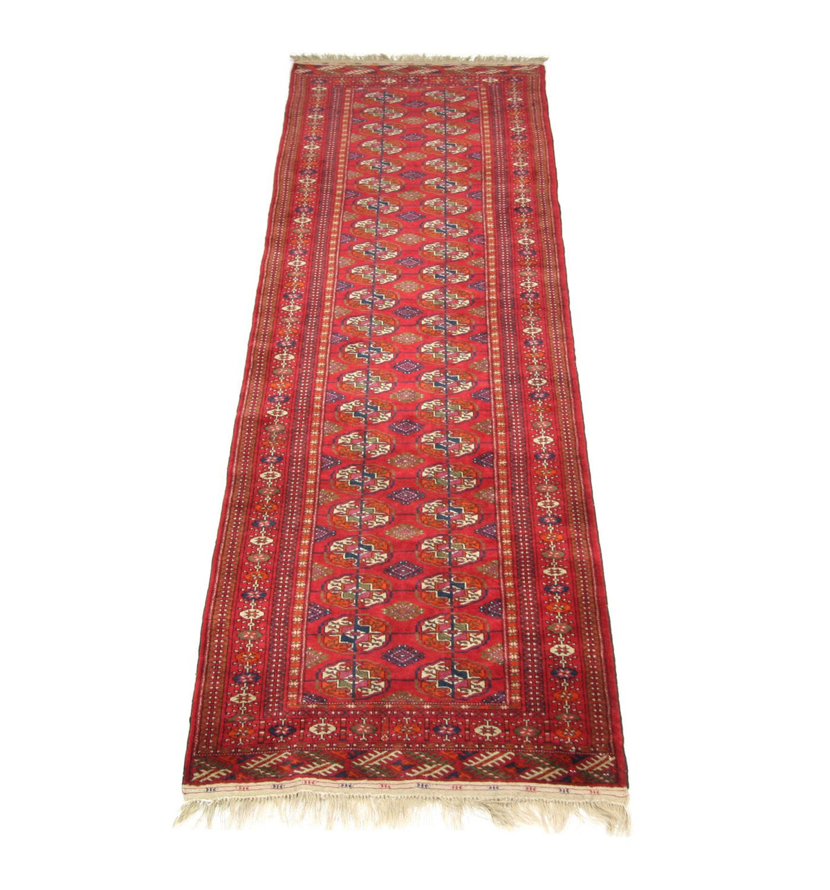 Tappeto corsia Tappeto afgano - Bukhara - 285 x 88 cm - rosso